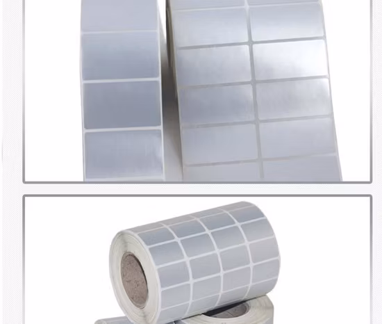 Pet Dumb Silver Sticker Label Self-Adhesive Computer Printing Silver Dragon Label Sticker Carbon Ribbon Printing Size