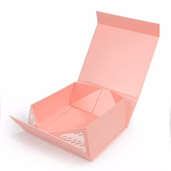 Boîte à chaussures pliante portative de fourre-tout en papier rigide avec couvercle magnétique