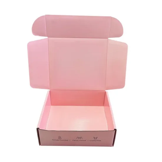 Boîte de courrier d'emballage de couleur pourpre d'expédition de produit personnalisé en gros avec impression de logo