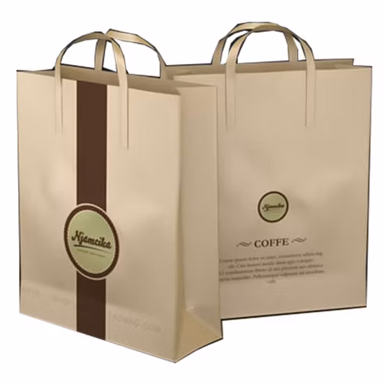 Échantillon gratuit logo personnalisé sac de papier en carton rose de luxe avec poignée en ruban