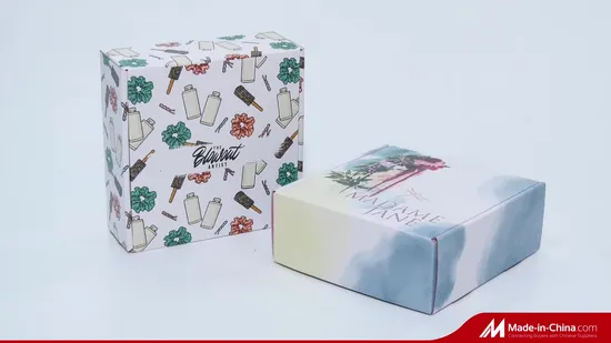 Papier carton ondulé couleur imprimé personnalisé Vêtements Chaussures Vin Cosmétique Envoi postal Livraison Produit d'expédition Emballage cadeau pliable Boîte en carton