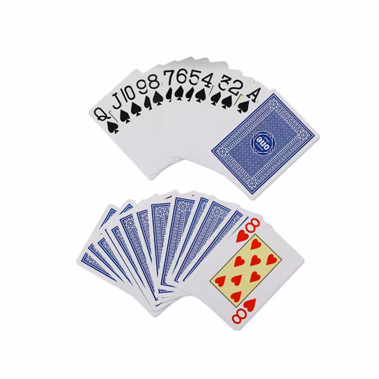 Poker impression personnalisée de haute qualité en plastique noir PVC cartes à jouer Pokers